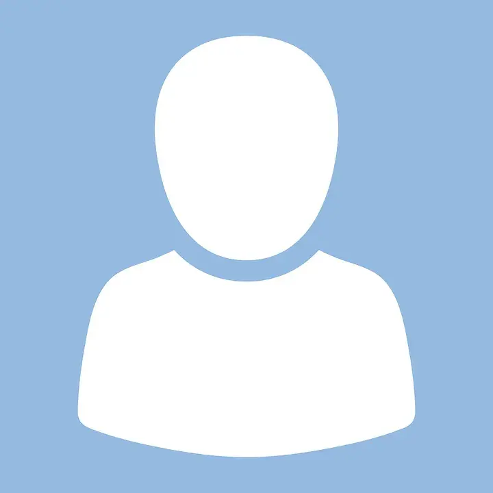 Default Placeholder Headshot Image. A white silhouette on a blue field.